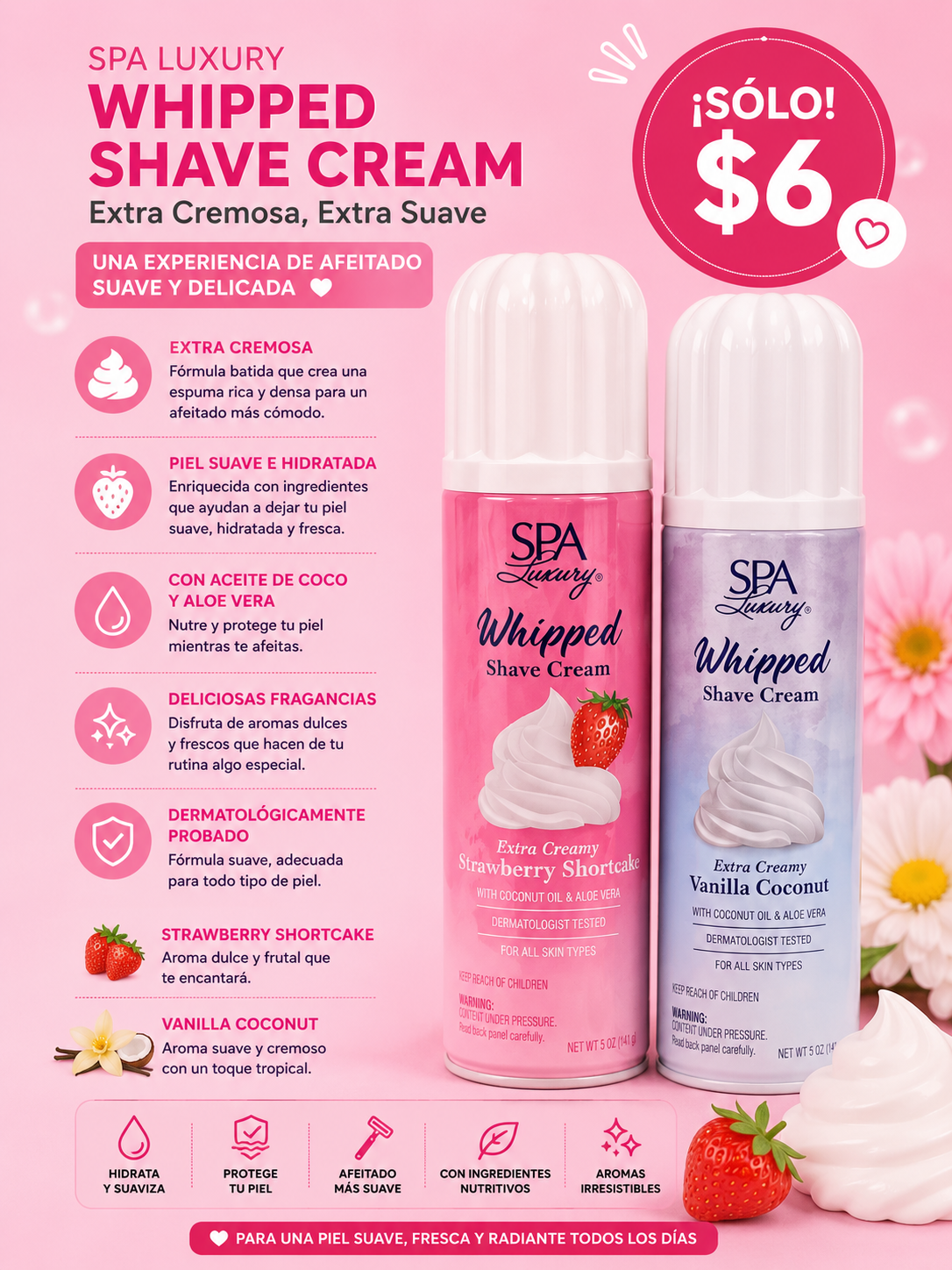 Whipped shave cream- Spa Luxury