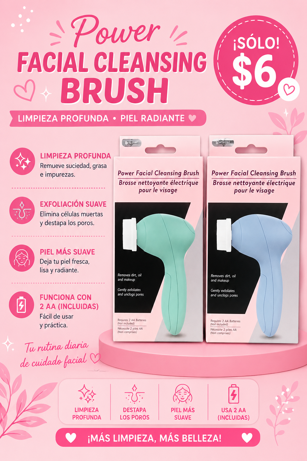 Power Facial Cleansing Brush