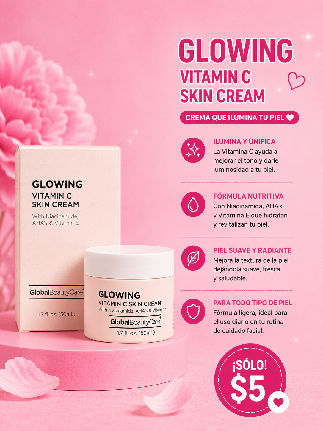 Glowing Vitamin C skin cream