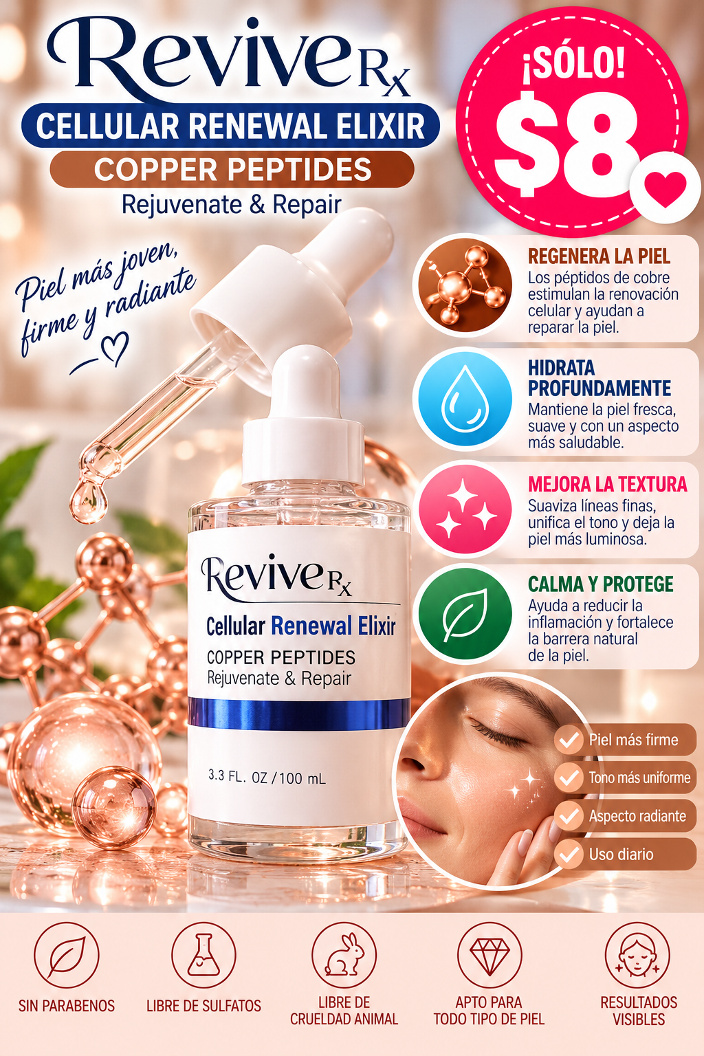 Cellular Renewal Elixir copper peptides