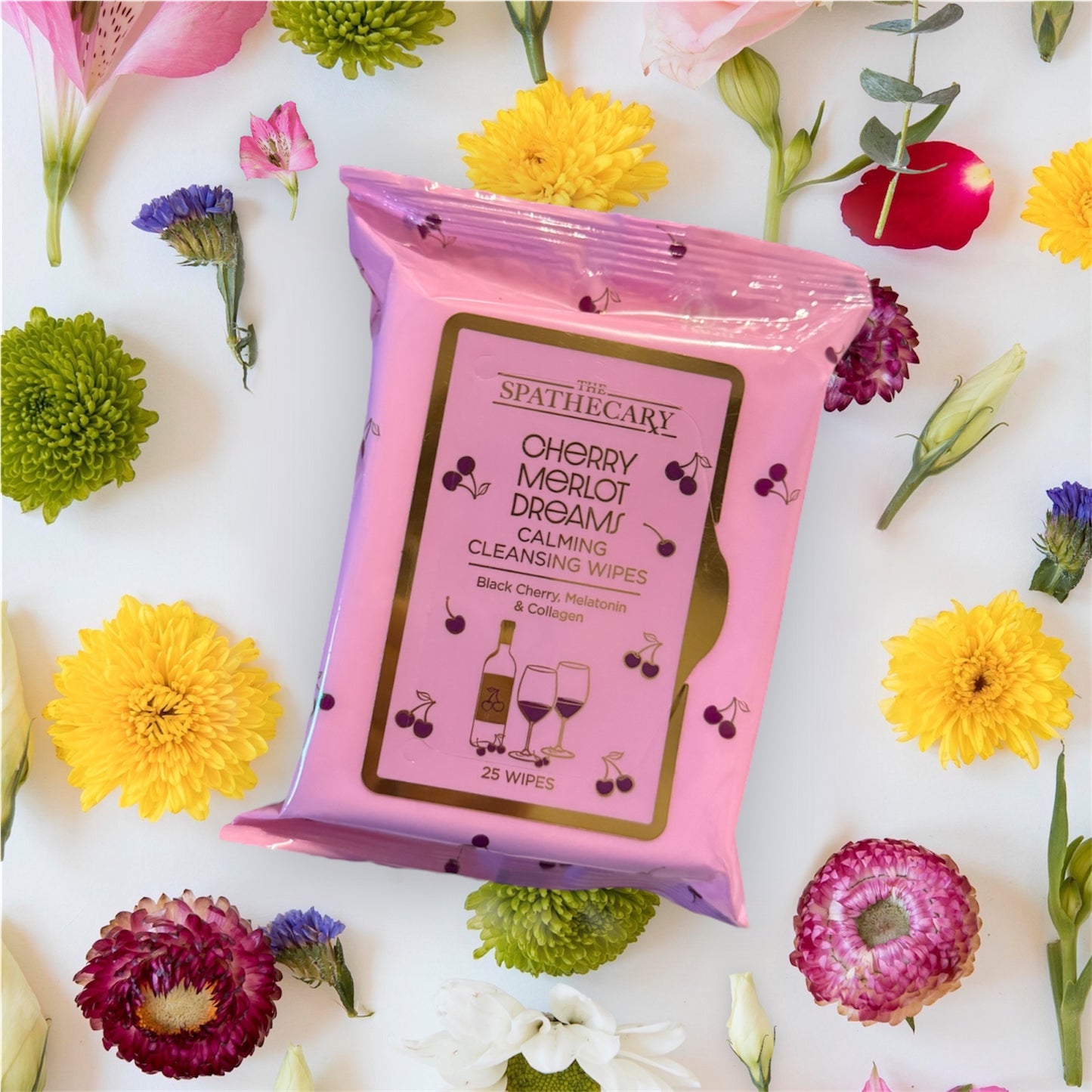 Calming cleansing Wipes- Cherry merlot dreams
