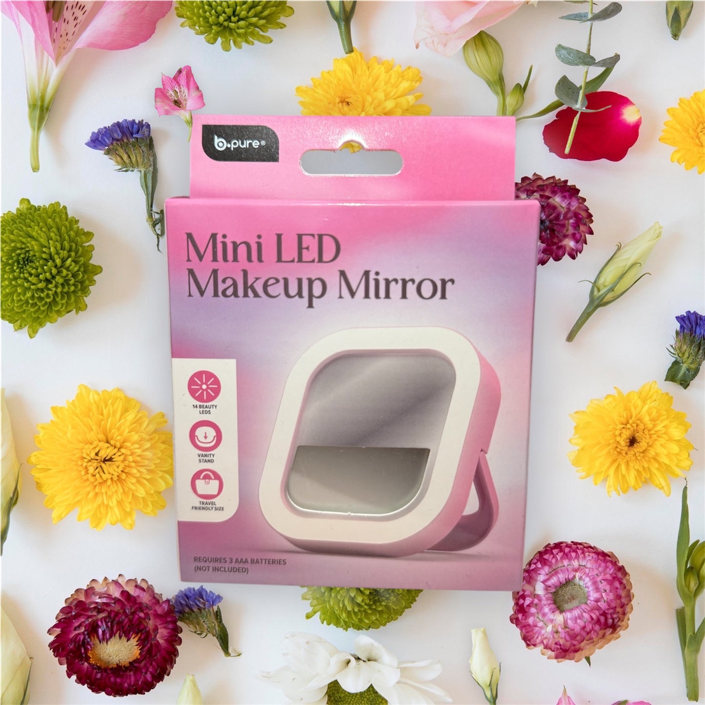 Mini led makeup mirror