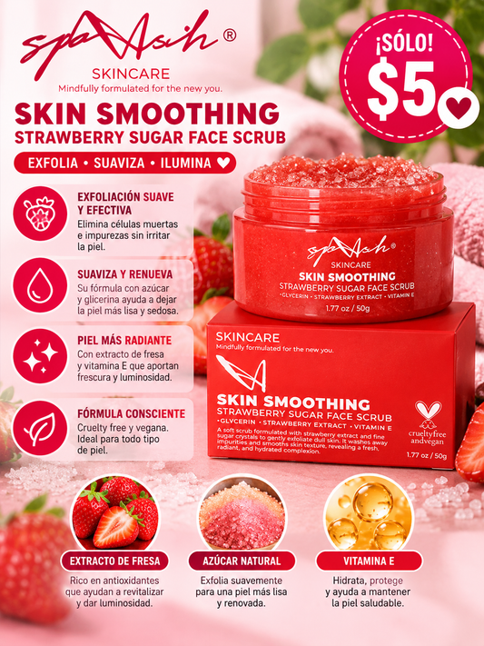 Skin Smoothing- strawberry sugar face scrub