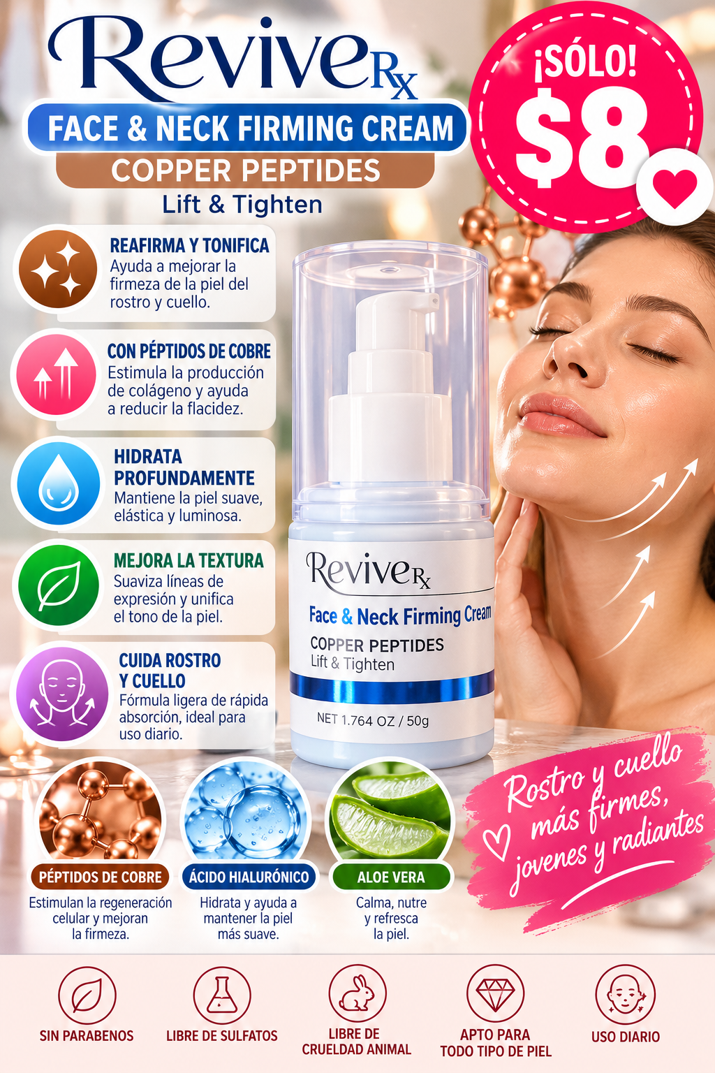Face & Neck Firming Cream- Revive Rx
