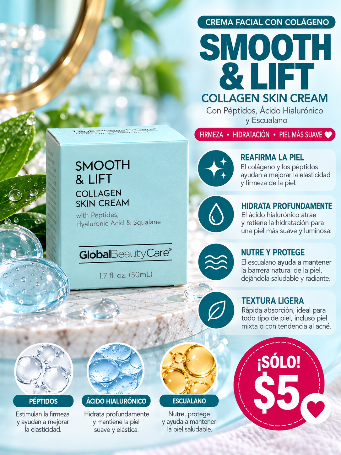 Smooth & lift collagen skin Cream
