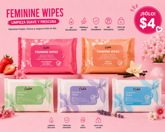 Feminine wipes- orchid