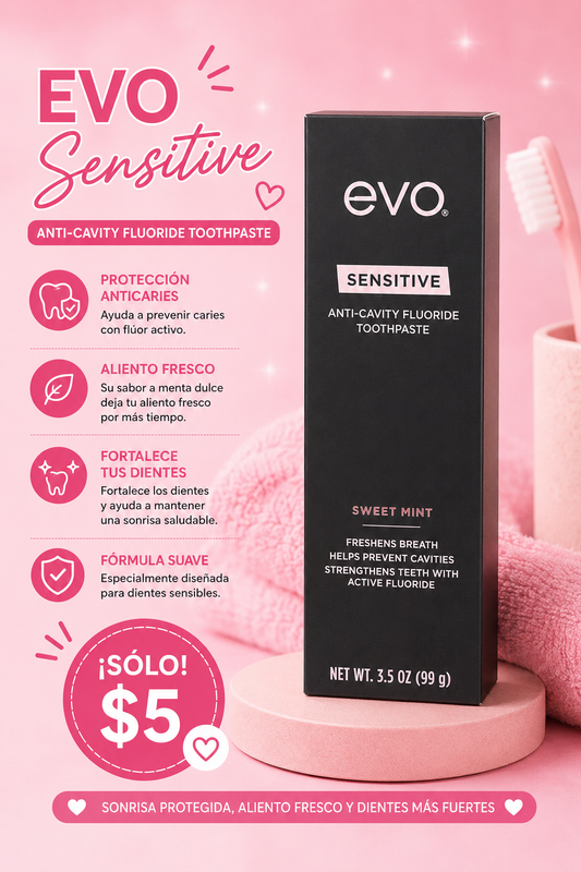 Evo sensitive anti-cavity fluoride toothpaste