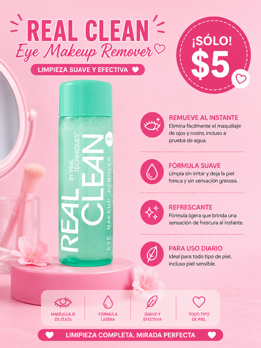 Eye makeup remover- Real clean by real techniques