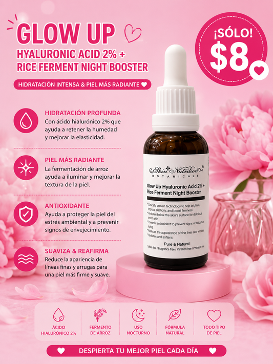 Skin nutrition hyaluronic acid 2% + rice ferment night booster