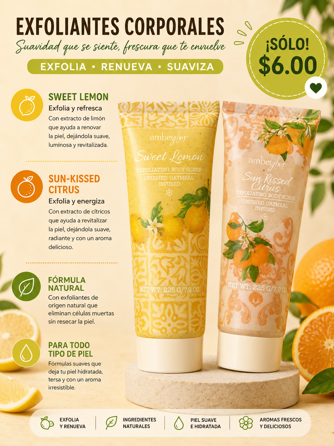 Exfolianting body scrub- Amber glow