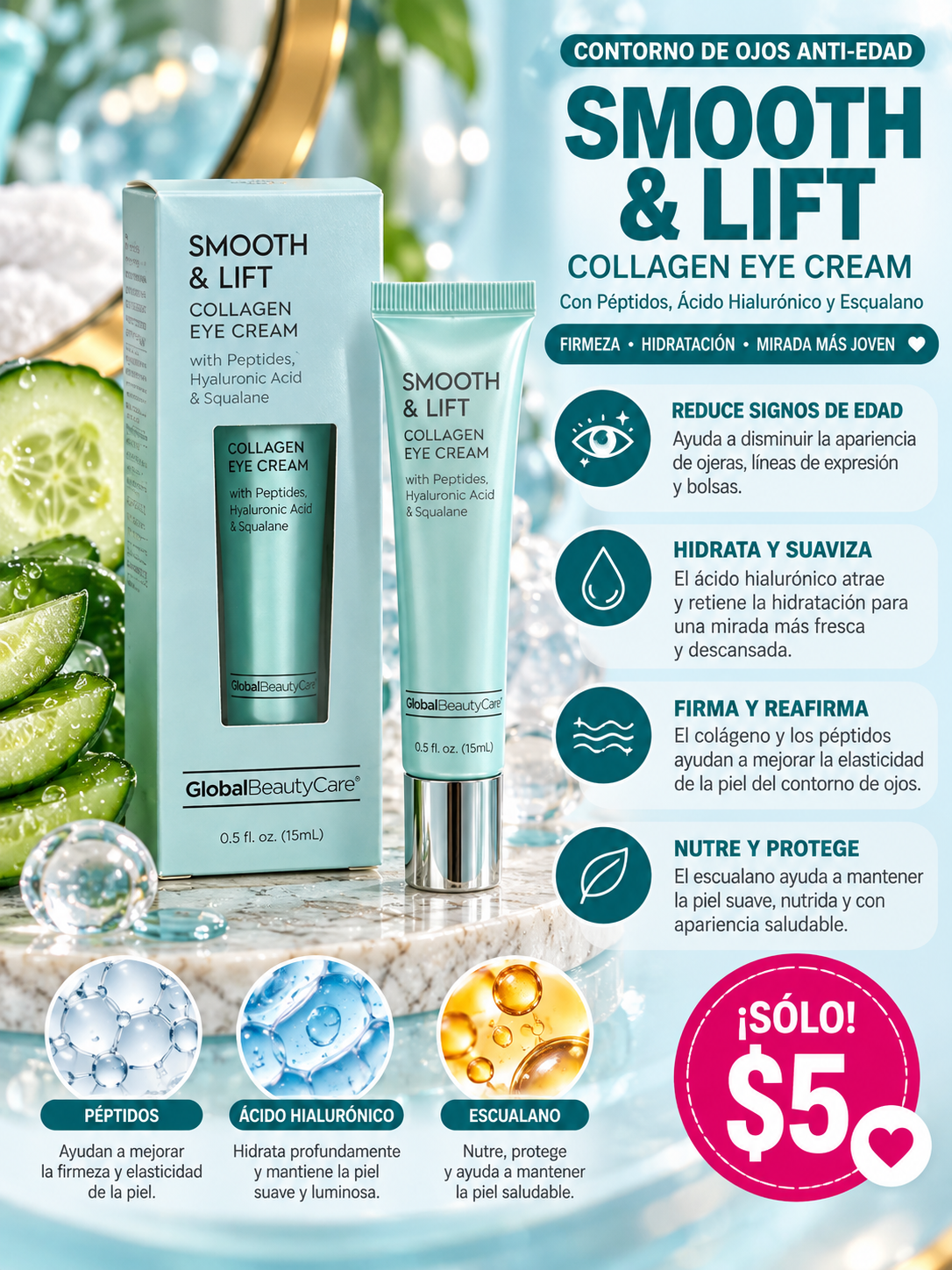 Smooth & lift collagen eye cream