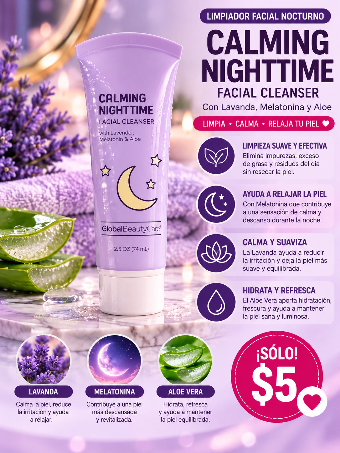 Calming Nighttime Facial Cleanser