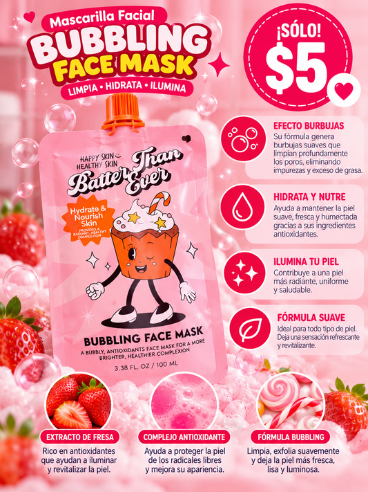 Bubbling face mask - happy skin health skin